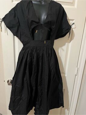 Classic Black Cutout Midi J. Brooks Dress - Women's